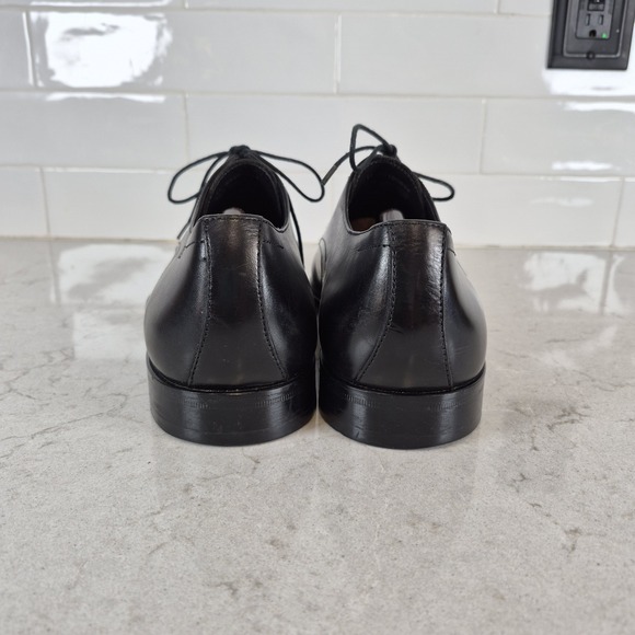 HUGO BOSS Size 11 Leather Derby Oxford Shoes Black 50190694‎ main image 10